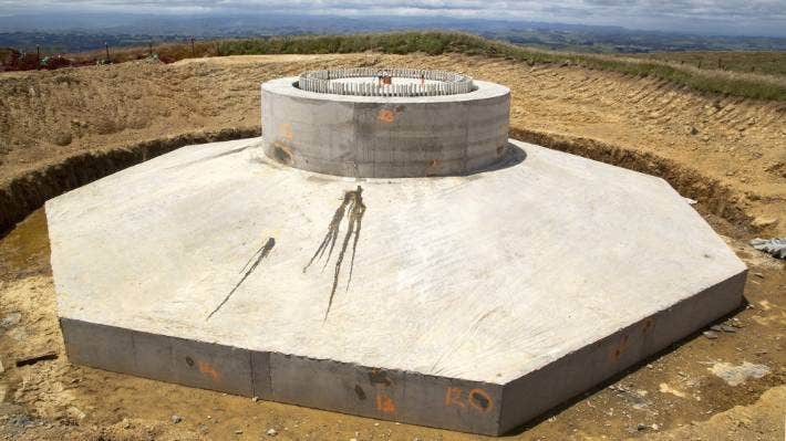 thi công móng trụ tuabin