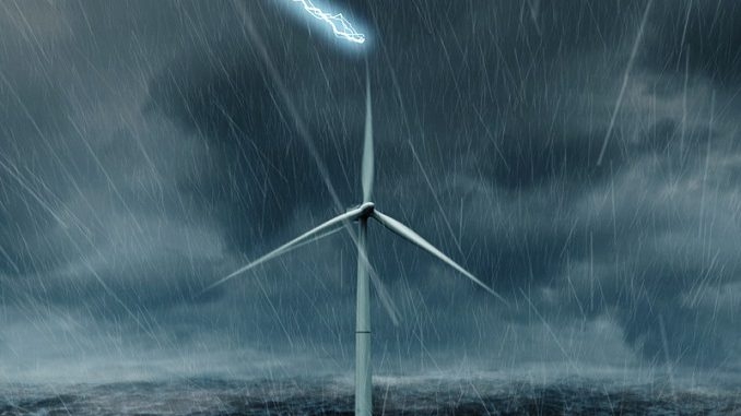 Cánh Tuabin Gió Bị Sét Đánh