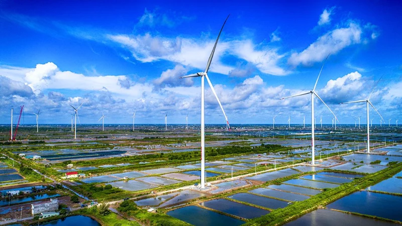 Vận hành điện gió ở Bạc Liêu